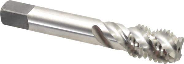Balax - 3/4-10 UNC 4 Flute Modified Bottoming Spiral Flute Tap - Powdered Metal, Bright Finish, 4-1/4" OAL, Right Hand Flute, Right Hand Thread, H3, Series BX200 - Apex Tool & Supply