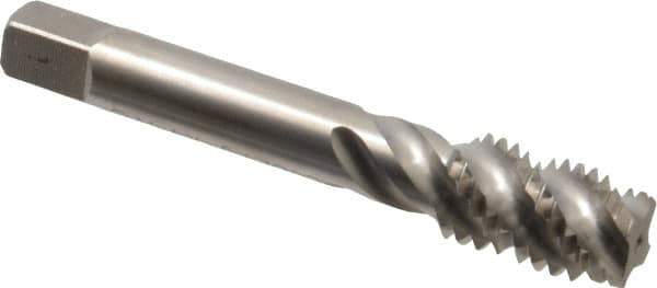 Balax - 5/8-11 UNC 4 Flute 3B Modified Bottoming Spiral Flute Tap - Powdered Metal, Bright Finish, 3-13/16" OAL, Right Hand Flute, Right Hand Thread, H3, Series BX200 - Apex Tool & Supply