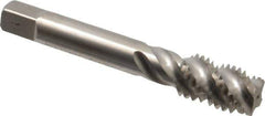 Balax - 5/8-11 UNC 4 Flute 3B Modified Bottoming Spiral Flute Tap - Powdered Metal, Bright Finish, 3-13/16" OAL, Right Hand Flute, Right Hand Thread, H3, Series BX200 - Apex Tool & Supply