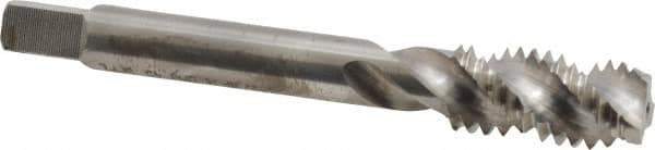 Balax - 7/16-14 UNC 3 Flute Modified Bottoming Spiral Flute Tap - Powdered Metal, Bright Finish, 3-5/32" OAL, Right Hand Flute, Right Hand Thread, H3, Series BX200 - Apex Tool & Supply
