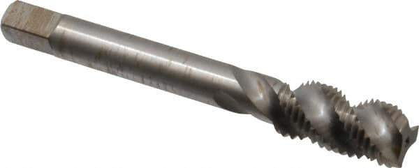 Balax - 7/16-20 UNF 3 Flute Modified Bottoming Spiral Flute Tap - Powdered Metal, Bright Finish, 3-5/32" OAL, Right Hand Flute, Right Hand Thread, Oversize, H7, Series BX200 - Apex Tool & Supply