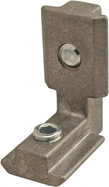 80/20 Inc. - 32mm Wide, Open Shelving Inside to Outside Hidden Corner Connector - Zinc, Clear Finish, 38mm Long, Use with 45 Series - Apex Tool & Supply