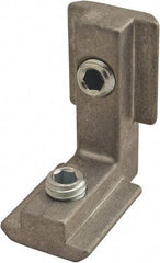 80/20 Inc. - 32mm Wide, Open Shelving Inside to Inside Hidden Corner Connector - Zinc, Clear Finish, 38mm Long, Use with 45 Series - Apex Tool & Supply
