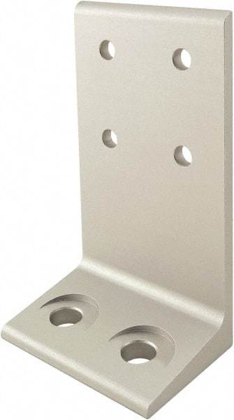 80/20 Inc. - 56mm Wide, Open Shelving Accessory/Component - Aluminum, Clear Anodized Finish, 80mm Long, Use with 40-4080 & Bolt Kit 75-3422 - Apex Tool & Supply