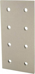 80/20 Inc. - 50mm Wide, Open Shelving 8 Hole Joining Strip - Aluminum, Clear Anodized Finish, 100mm Long, Use with 25 Series & Bolt Kit 75-3404 - Apex Tool & Supply