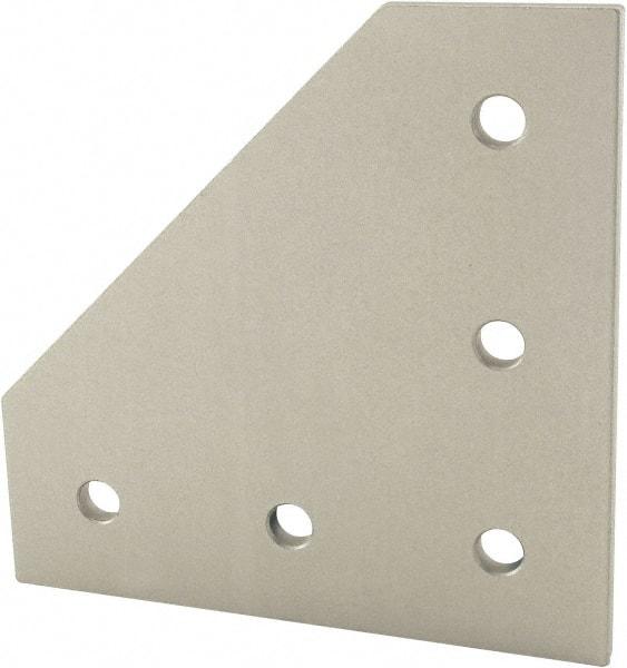 80/20 Inc. - 90mm Wide, Open Shelving Accessory/Component - Aluminum, Clear Anodized Finish, 90mm Long, Use with 30 Series & Bolt Kit 75-3600 - Apex Tool & Supply