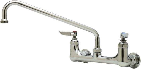 T&S Brass - Wall Mount, Kitchen Faucet without Spray - Swivel Base Faucet, Lever Handle, Low Spout, No Drain - Apex Tool & Supply