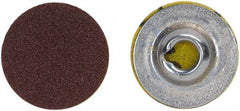 Merit Abrasives - 3/4" Disc Diam, 240 Grit, Aluminum Oxide Quick Change Disc - Type S Attaching System, Coated, Brown, 40,000 RPM, ALO Series - Apex Tool & Supply