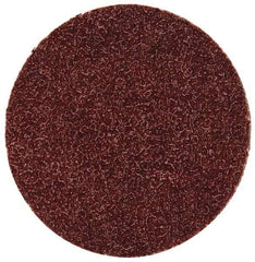 Merit Abrasives - 1" Disc Diam, 80 Grit, Aluminum Oxide Quick Change Disc - Type S Attaching System, Coated, Brown, 40,000 RPM, ALO Series - Apex Tool & Supply