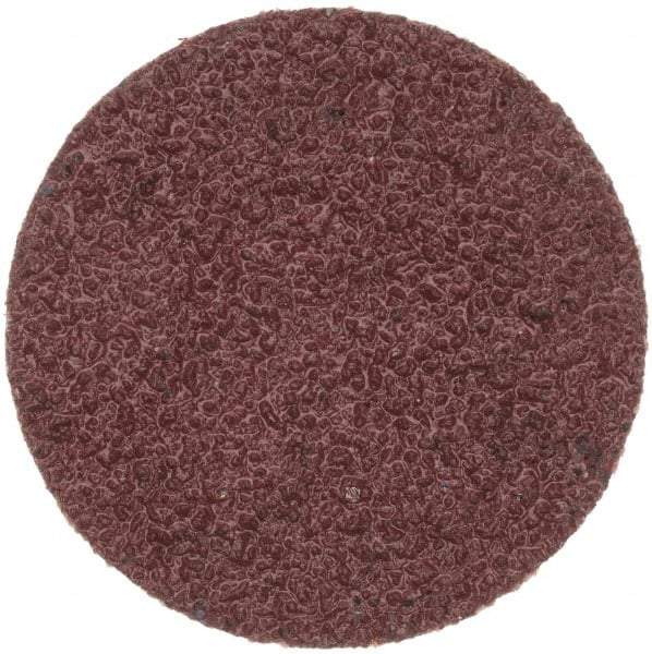 Merit Abrasives - 1" Disc Diam, 60 Grit, Aluminum Oxide Quick Change Disc - Type S Attaching System, Coated, Brown, 40,000 RPM, ALO Series - Apex Tool & Supply
