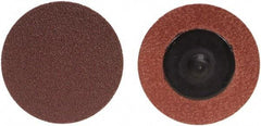 Merit Abrasives - 2" Disc Diam, 40 Grit, Aluminum Oxide Quick Change Disc - Type R Attaching System, Coated, Brown, 30,000 RPM, ALO Series - Apex Tool & Supply