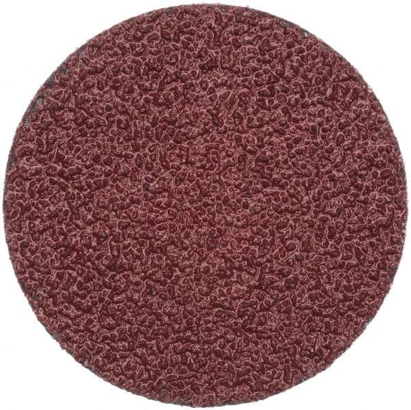 Merit Abrasives - 2" Disc Diam, 36 Grit, Aluminum Oxide Quick Change Disc - Type R Attaching System, Coated, Brown, 30,000 RPM, ALO Series - Apex Tool & Supply
