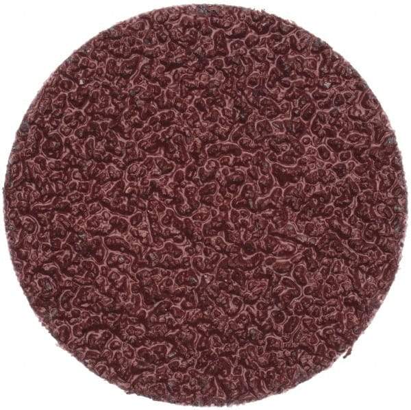 Merit Abrasives - 2" Disc Diam, 24 Grit, Aluminum Oxide Quick Change Disc - Type R Attaching System, Coated, Brown, 30,000 RPM, ALO Series - Apex Tool & Supply
