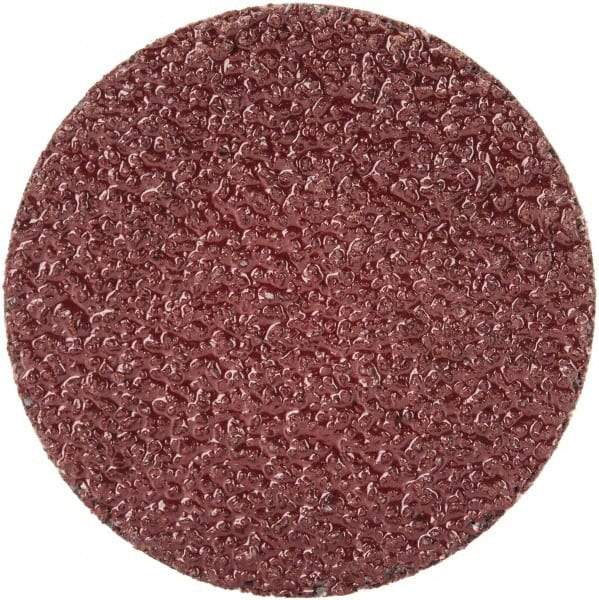 Merit Abrasives - 1-1/2" Disc Diam, 40 Grit, Aluminum Oxide Quick Change Disc - Type R Attaching System, Coated, Brown, 30,000 RPM, ALO Series - Apex Tool & Supply