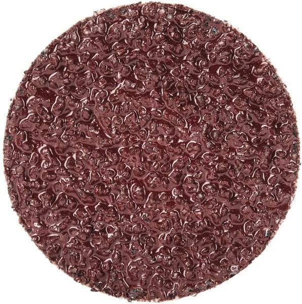 Merit Abrasives - 1-1/2" Disc Diam, 24 Grit, Aluminum Oxide Quick Change Disc - Type R Attaching System, Coated, Brown, 30,000 RPM, ALO Series - Apex Tool & Supply