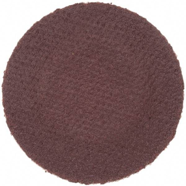 Merit Abrasives - 1" Disc Diam, 320 Grit, Aluminum Oxide Quick Change Disc - Type R Attaching System, Coated, Brown, 40,000 RPM, ALO Series - Apex Tool & Supply