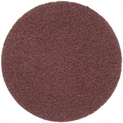 Merit Abrasives - 1" Disc Diam, 100 Grit, Aluminum Oxide Quick Change Disc - Type R Attaching System, Coated, Brown, 40,000 RPM, ALO Series - Apex Tool & Supply