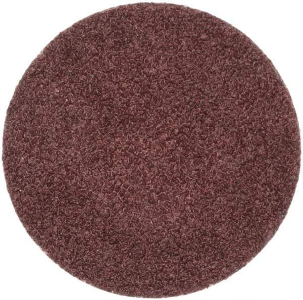 Merit Abrasives - 1" Disc Diam, 80 Grit, Aluminum Oxide Quick Change Disc - Type R Attaching System, Coated, Brown, 40,000 RPM, ALO Series - Apex Tool & Supply