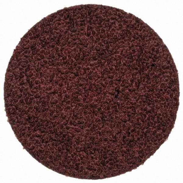 Merit Abrasives - 1" Disc Diam, 60 Grit, Aluminum Oxide Quick Change Disc - Type R Attaching System, Coated, Brown, 40,000 RPM, ALO Series - Apex Tool & Supply