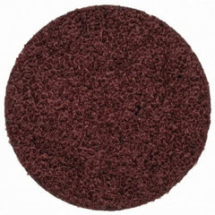 Merit Abrasives - 1" Disc Diam, 60 Grit, Aluminum Oxide Quick Change Disc - Type R Attaching System, Coated, Brown, 40,000 RPM, ALO Series - Apex Tool & Supply