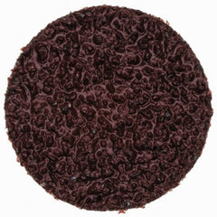 Merit Abrasives - 1" Disc Diam, 36 Grit, Aluminum Oxide Quick Change Disc - Type R Attaching System, Coated, Brown, 40,000 RPM, ALO Series - Apex Tool & Supply