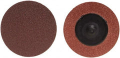 Merit Abrasives - 1" Disc Diam, 50 Grit, Aluminum Oxide Quick Change Disc - Type R Attaching System, Coated, Brown, 40,000 RPM, ALO Series - Apex Tool & Supply