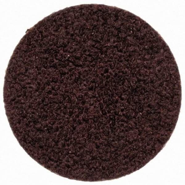 Merit Abrasives - 3/4" Disc Diam, 80 Grit, Aluminum Oxide Quick Change Disc - Type S Attaching System, Coated, Brown, 40,000 RPM, ALO Series - Apex Tool & Supply