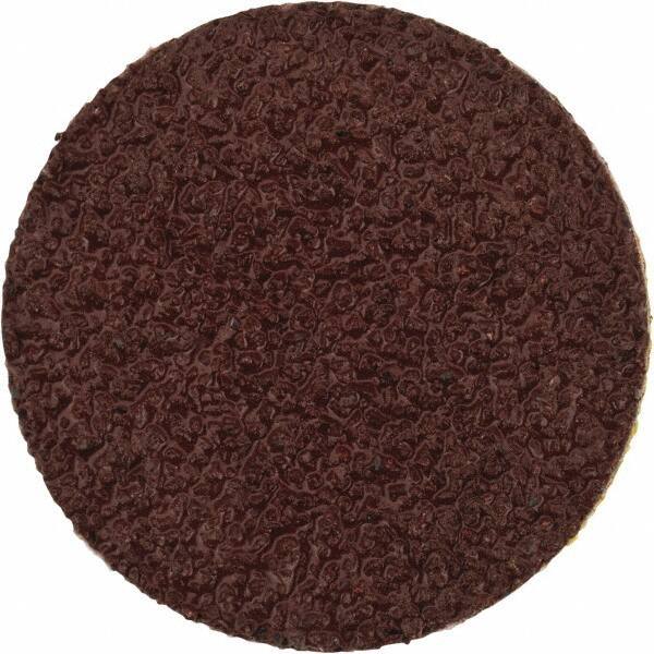 Merit Abrasives - 3/4" Disc Diam, 60 Grit, Aluminum Oxide Quick Change Disc - Type S Attaching System, Coated, Brown, 40,000 RPM, ALO Series - Apex Tool & Supply
