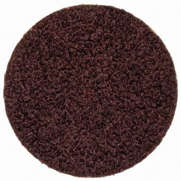 Merit Abrasives - 3/4" Disc Diam, 80 Grit, Aluminum Oxide Quick Change Disc - Type R Attaching System, Coated, Brown, 40,000 RPM, ALO Series - Apex Tool & Supply