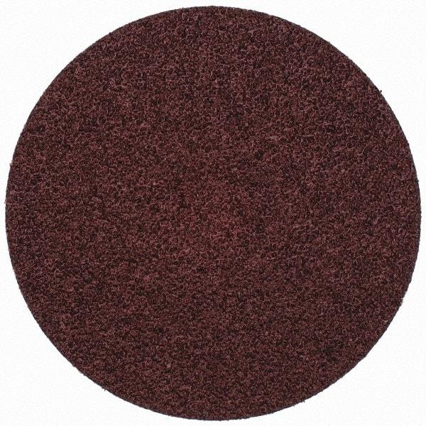 Merit Abrasives - 3" Disc Diam, 50 Grit, Aluminum Oxide Quick Change Disc - Type S Attaching System, Coated, Brown, 20,000 RPM, ALO Series - Apex Tool & Supply
