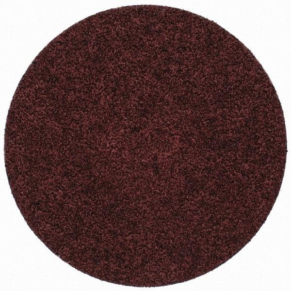 Merit Abrasives - 3" Disc Diam, 40 Grit, Aluminum Oxide Quick Change Disc - Type S Attaching System, Coated, Brown, 20,000 RPM, ALO Series - Apex Tool & Supply