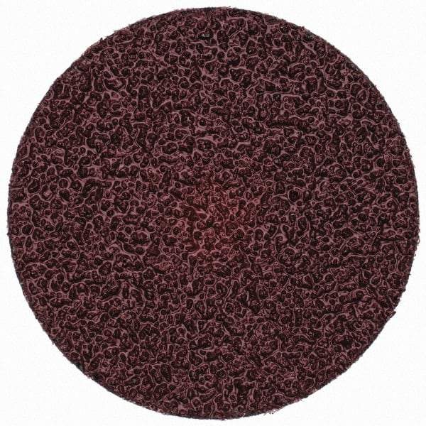 Merit Abrasives - 3" Disc Diam, 24 Grit, Aluminum Oxide Quick Change Disc - Type S Attaching System, Coated, Brown, 20,000 RPM, ALO Series - Apex Tool & Supply