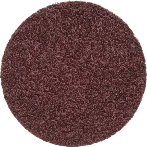 Merit Abrasives - 1-1/2" Disc Diam, 40 Grit, Aluminum Oxide Quick Change Disc - Type P Attaching System, Coated, Brown, 30,000 RPM, ALO Series - Apex Tool & Supply