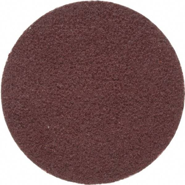 Merit Abrasives - 1" Disc Diam, 100 Grit, Aluminum Oxide Quick Change Disc - Type P Attaching System, Coated, Brown, 40,000 RPM, ALO Series - Apex Tool & Supply