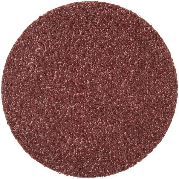 Merit Abrasives - 1" Disc Diam, 80 Grit, Aluminum Oxide Quick Change Disc - Type P Attaching System, Coated, Brown, 40,000 RPM, ALO Series - Apex Tool & Supply