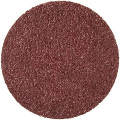 Merit Abrasives - 1" Disc Diam, 80 Grit, Aluminum Oxide Quick Change Disc - Type P Attaching System, Coated, Brown, 40,000 RPM, ALO Series - Apex Tool & Supply
