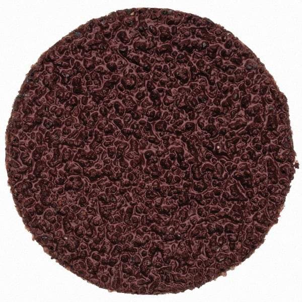 Merit Abrasives - 1" Disc Diam, 40 Grit, Aluminum Oxide Quick Change Disc - Type P Attaching System, Coated, Brown, 40,000 RPM, ALO Series - Apex Tool & Supply