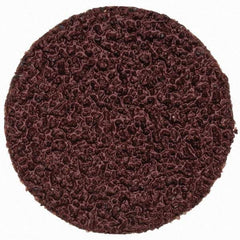 Merit Abrasives - 1" Disc Diam, 40 Grit, Aluminum Oxide Quick Change Disc - Type P Attaching System, Coated, Brown, 40,000 RPM, ALO Series - Apex Tool & Supply