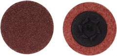 Merit Abrasives - 1" Disc Diam, 24 Grit, Aluminum Oxide Quick Change Disc - Type P Attaching System, Coated, Brown, 40,000 RPM, ALO Series - Apex Tool & Supply