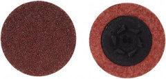 Merit Abrasives - 3/4" Disc Diam, 60 Grit, Aluminum Oxide Quick Change Disc - Type P Attaching System, Coated, Brown, 40,000 RPM, ALO Series - Apex Tool & Supply