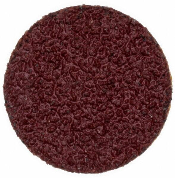 Merit Abrasives - 3/4" Disc Diam, 50 Grit, Aluminum Oxide Quick Change Disc - Type P Attaching System, Coated, Brown, 40,000 RPM, ALO Series - Apex Tool & Supply