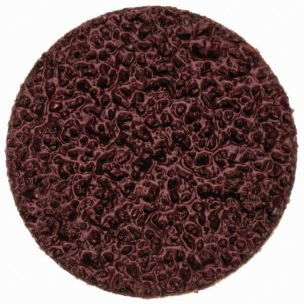 Merit Abrasives - 3/4" Disc Diam, 40 Grit, Aluminum Oxide Quick Change Disc - Type P Attaching System, Coated, Brown, 40,000 RPM, ALO Series - Apex Tool & Supply