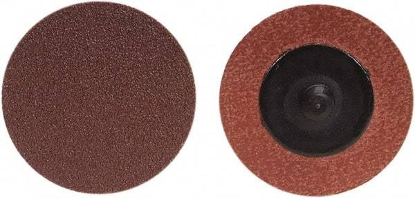 Merit Abrasives - 4" Disc Diam, 100 Grit, Aluminum Oxide Quick Change Disc - Type R Attaching System, Coated, Brown, 12,000 RPM, ALO Series - Apex Tool & Supply