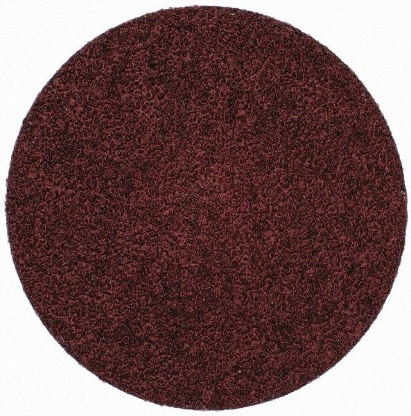 Merit Abrasives - 3" Disc Diam, 40 Grit, Aluminum Oxide Quick Change Disc - Type R Attaching System, Coated, Brown, 20,000 RPM, ALO Series - Apex Tool & Supply