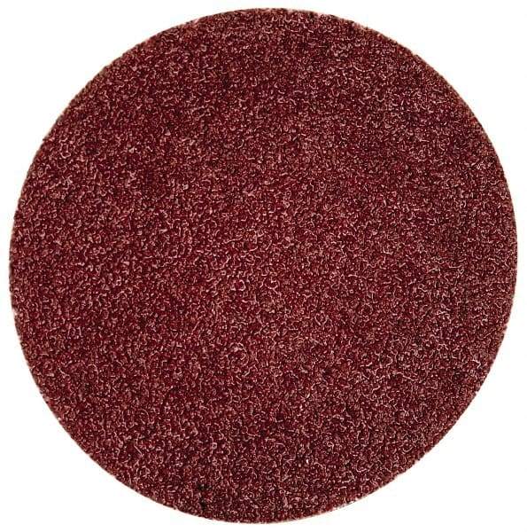 Merit Abrasives - 2" Disc Diam, 80 Grit, Aluminum Oxide Quick Change Disc - Type R Attaching System, Coated, Brown, 30,000 RPM, ALO Series - Apex Tool & Supply