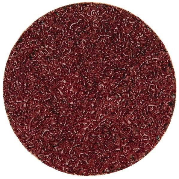 Merit Abrasives - 2" Disc Diam, 24 Grit, Aluminum Oxide Quick Change Disc - Type S Attaching System, Coated, Brown, 30,000 RPM, ALO Series - Apex Tool & Supply