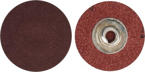 Merit Abrasives - 1-1/2" Disc Diam, 120 Grit, Aluminum Oxide Quick Change Disc - Type S Attaching System, Coated, Brown, 30,000 RPM, ALO Series - Apex Tool & Supply