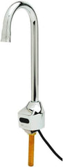 T&S Brass - Deck Plate Mounted Electronic User Adjustable Temperature Control Mixer Faucet - Powered by 120 Volt AC/DC, Gooseneck Spout, Single Hole Mounting Centers - Apex Tool & Supply
