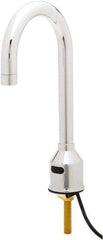 T&S Brass - Deck Mounted Single Hole Electronic User Adjustable Temperature Control Mixer Faucet - Powered by 120 Volt AC/DC, Gooseneck Spout, Single Hole Mounting Centers - Apex Tool & Supply