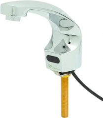 T&S Brass - Deck Plate Mounted Electronic User Adjustable Temperature Control Mixer Faucet - Powered by 120 Volt AC/DC, 5" Cast Spout, Single Hole Mounting Centers - Apex Tool & Supply